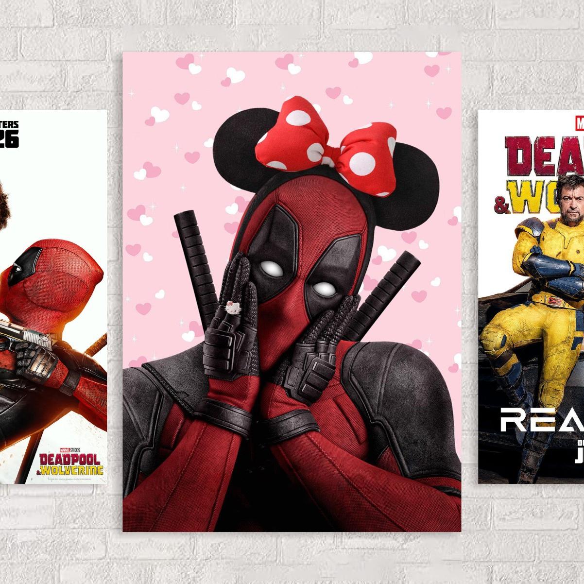 漫威X战警死侍电影海报 4k宿舍卧室墙贴装饰画挂画客厅搞怪装饰画