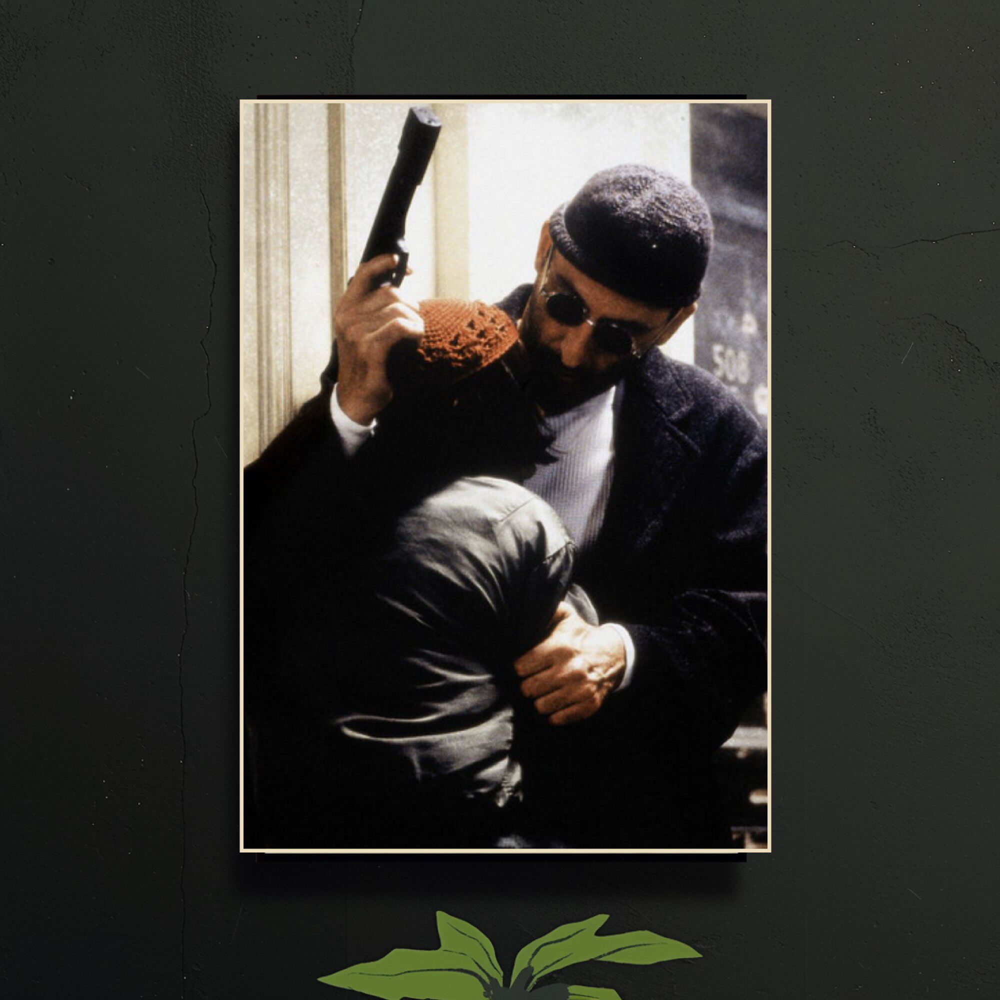 这个杀手不太冷电影海报神秘杀手里昂卧室墙面装饰墙贴挂画复古风