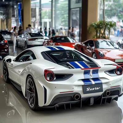 法拉利 488pista引擎机盖车顶贴纸拉花F8 458赛道版车贴车身侧裙