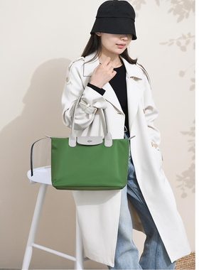 日本offcat2025新款大容量红色单肩包女士时尚牛津布手提包气质托