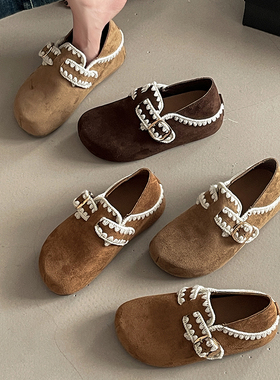 日本offcat时尚百搭复古风厚底增高勃肯鞋女2025秋季新款舒适外穿