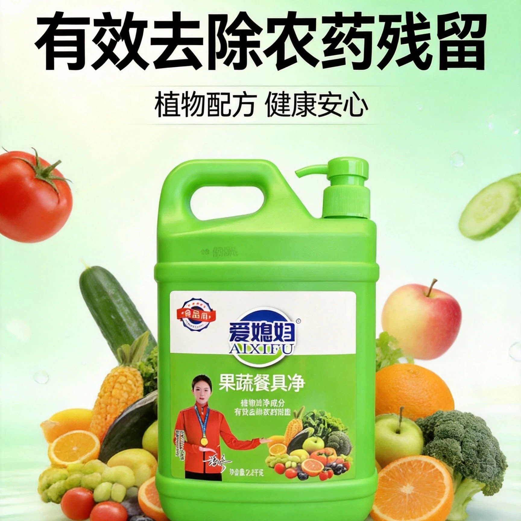 果蔬净果蔬清洁剂食品级家用洗洁精餐具水果洗碗机蔬菜2.2L大桶