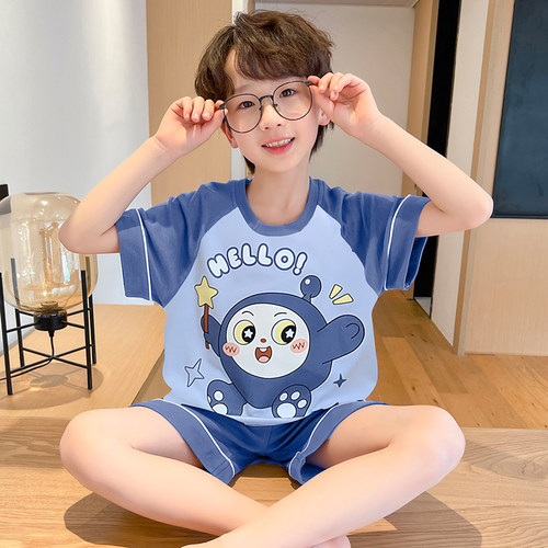 2026新款蛋仔男童睡衣家居服套装