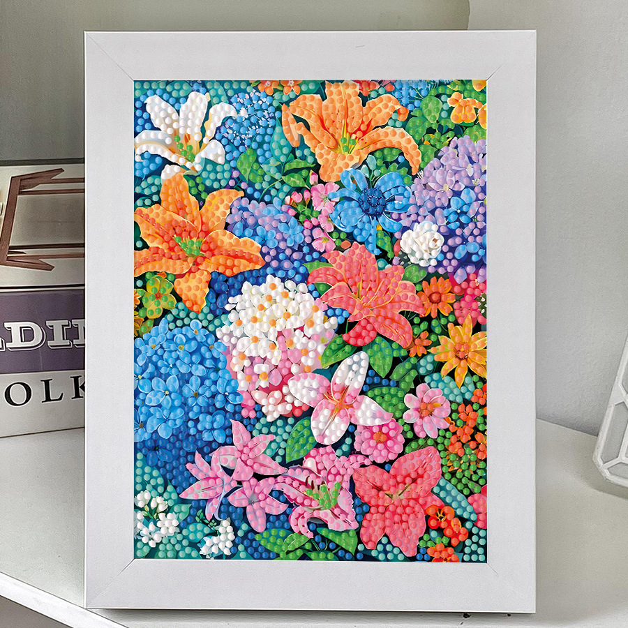 花团锦簇儿童diy钻石贴画手工花卉钻石绣减压相框摆台装饰画图片