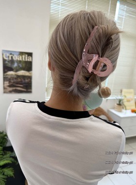 元气满满~抓夹大号发夹盘发交叉发夹女优雅气质鲨鱼夹后脑勺抓夹