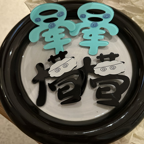 元气满满可爱蓝色发饰搞笑发夹