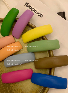 奶油糖果面包海绵bb夹日韩克莱茵蓝边夹刘海碎侧边发夹头饰发饰女