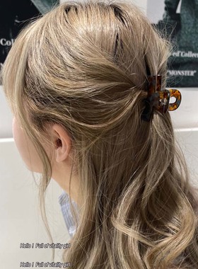 模特自留款~醋酸材质刘海夹半扎发顶夹鲨鱼小抓夹复古韩系发饰女