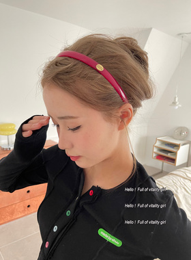 本店同款升级~果冻色金属字母发箍基础百搭化妆洗脸压发头饰头箍