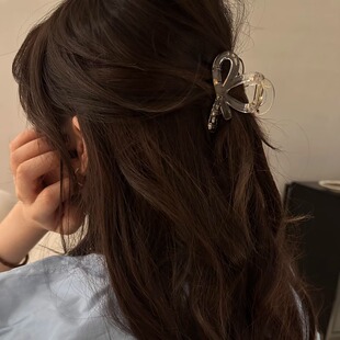 鲨鱼夹 小众设计感果冻色抓夹气质高级感盘发时尚 敲简约 百搭款