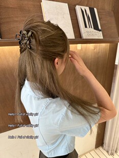 选择自定义模式 小众甜酷后脑勺盘发鲨鱼夹 蝴蝶结高级抓夹个性