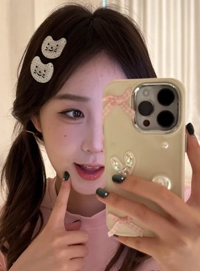 韩系波点小猫小鱼发夹可爱刘海ins夏日可爱甜美元气卡通百搭发饰