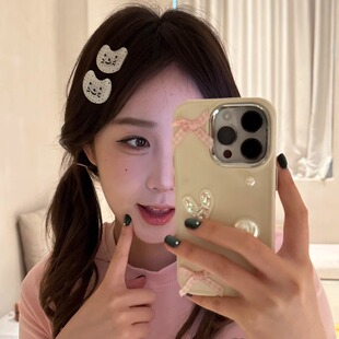 韩系波点小猫小鱼发夹可爱刘海ins夏日可爱甜美元 气卡通百搭发饰