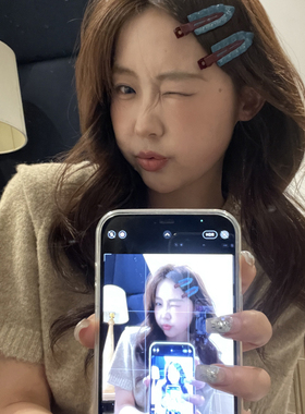 韩国2025新品波浪发饰发卡无痕发夹个性甜妹发饰侧边刘海造型彩色