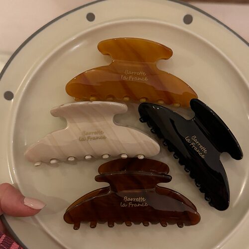 鲨鱼夹高级感抓夹复古醋酸幻彩