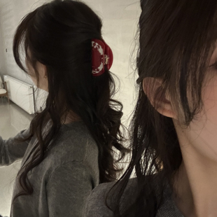 元 发夹后脑勺发饰 气满满韩系撞色樱桃醋酸抓夹高级感2026新款