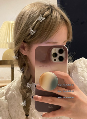 6只小蝴蝶chao美呢~侧边刘海碎发夹公主小顶夹小仙女款网红发饰女