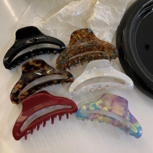 韩系简约镂空醋酸抓夹女高级感百搭发夹后脑勺气质发抓夹子头饰