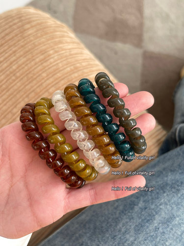 发圈简约百搭电话线发绳