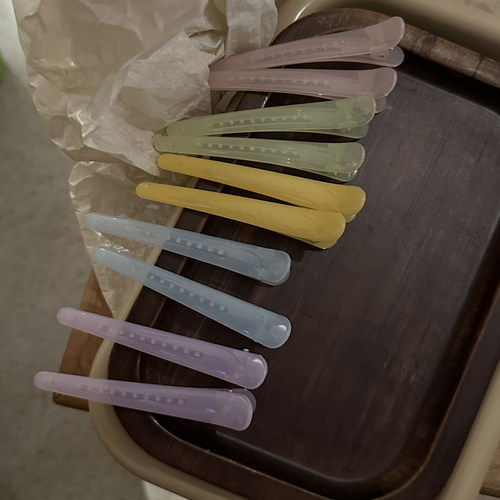 糖果色发夹简约百搭化妆鸭嘴夹