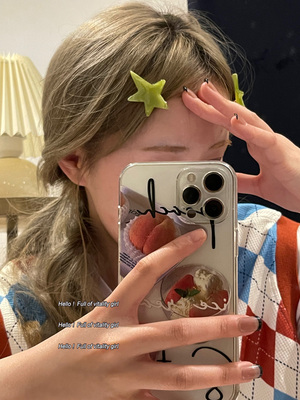 天气好 事事宜！ 清甜感醋酸不规则星星发夹侧边刘海鸭嘴夹头饰女