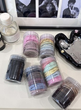 彩色高弹力发绳基础ins橡皮筋女2025新款气质简约夏无痕耐用发饰