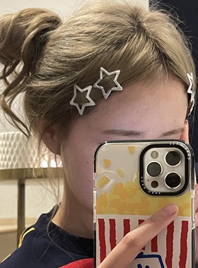想和你一起探索银河的奥秘~星星bb发夹甜酷侧边刘海发卡发饰女