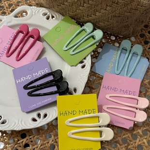 糖果色系金属简约发夹少女头饰网红侧边刘海夹子碎发卡发饰ins