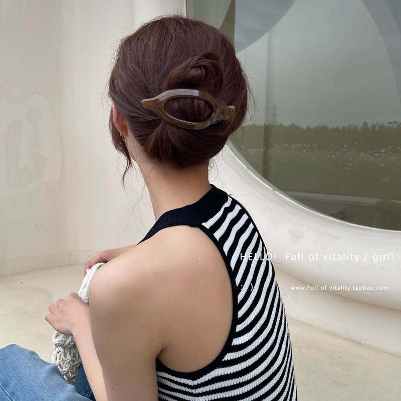 网红博主款盘发鸭嘴夹发夹发饰