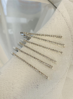 每个人都bi入的三件套排排满钻水钻刘海发夹碎发边夹一字夹