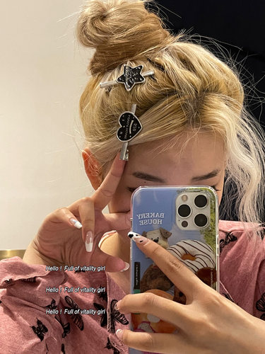 边夹甜酷辣妹y2k星星草莓爱心