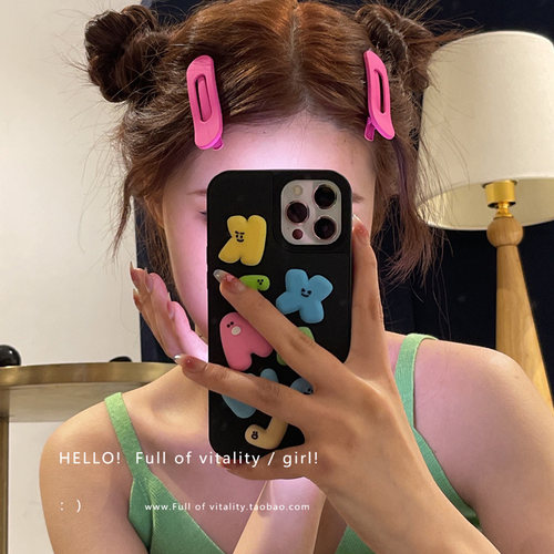 质感糖果色ins少女金属鸭嘴发夹