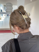 约定喜欢你 高级醋酸抓夹琥珀人鱼姬气质盘发鲨鱼夹后脑勺头饰女