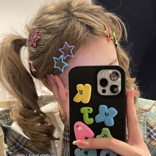 盒装 浪漫满屋糖果色发夹侧边刘海碎发卡bb夹子发饰女 方便收纳