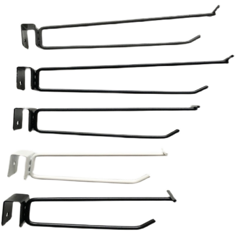 超市货架方管挂钩双线1.5卡口商品展示钩黑白色手机配件横梁挂钩