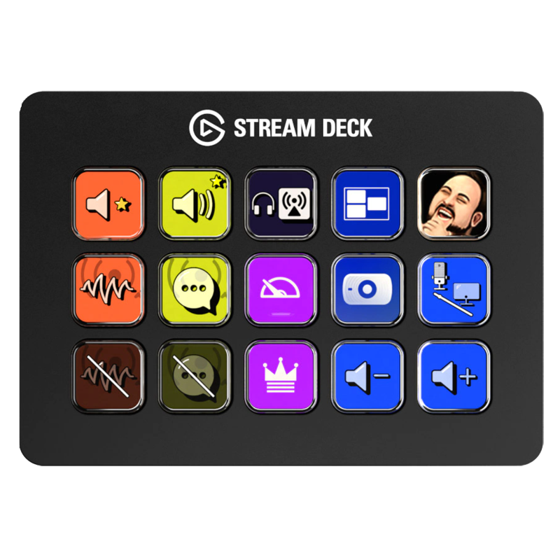 Elgato StreamDeck MK.2可视化黑白15键切换台可编程快捷宏键盘