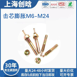 击芯膨胀敲击一钉得锤击举升机壁虎螺栓6