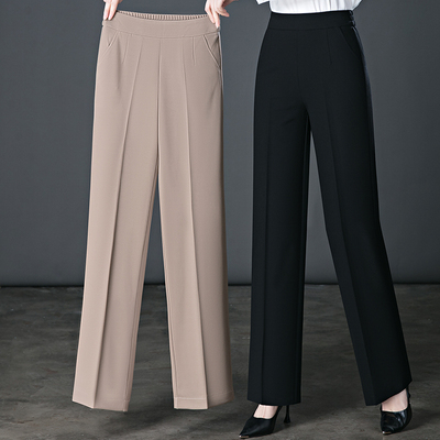 2025新款妈妈裤子高腰阔腿裤宽松