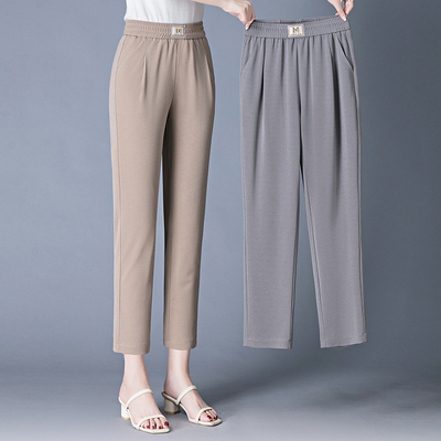 2025新款妈妈裤子夏季薄款九分裤