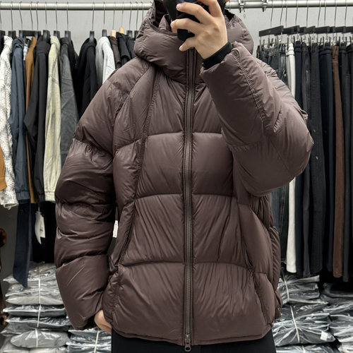 300g高充绒泡芙感连帽羽绒服男冬季加厚保暖御寒90白鸭绒面包服潮