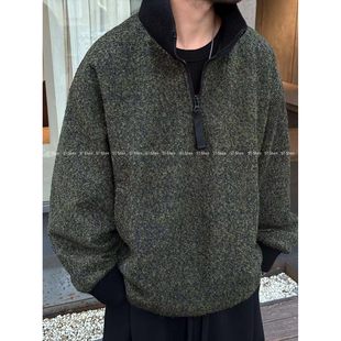 高端绵羊毛羽绒外套男立领90白鹅绒套头卫衣冬季新款时尚羽绒衣服