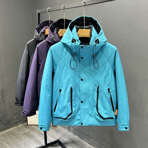 高端男士90白鸭绒短款连帽羽绒服冬季潮ins工装休闲加厚保暖外套