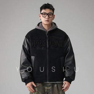 冬季韩系翻领羽绒服男士90白鸭绒羽绒服外套青年高级感上衣夹克