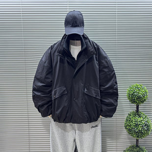 高档针织拼接假两件羽绒服男款立领潮流白鸭绒青年大学生冬季外套