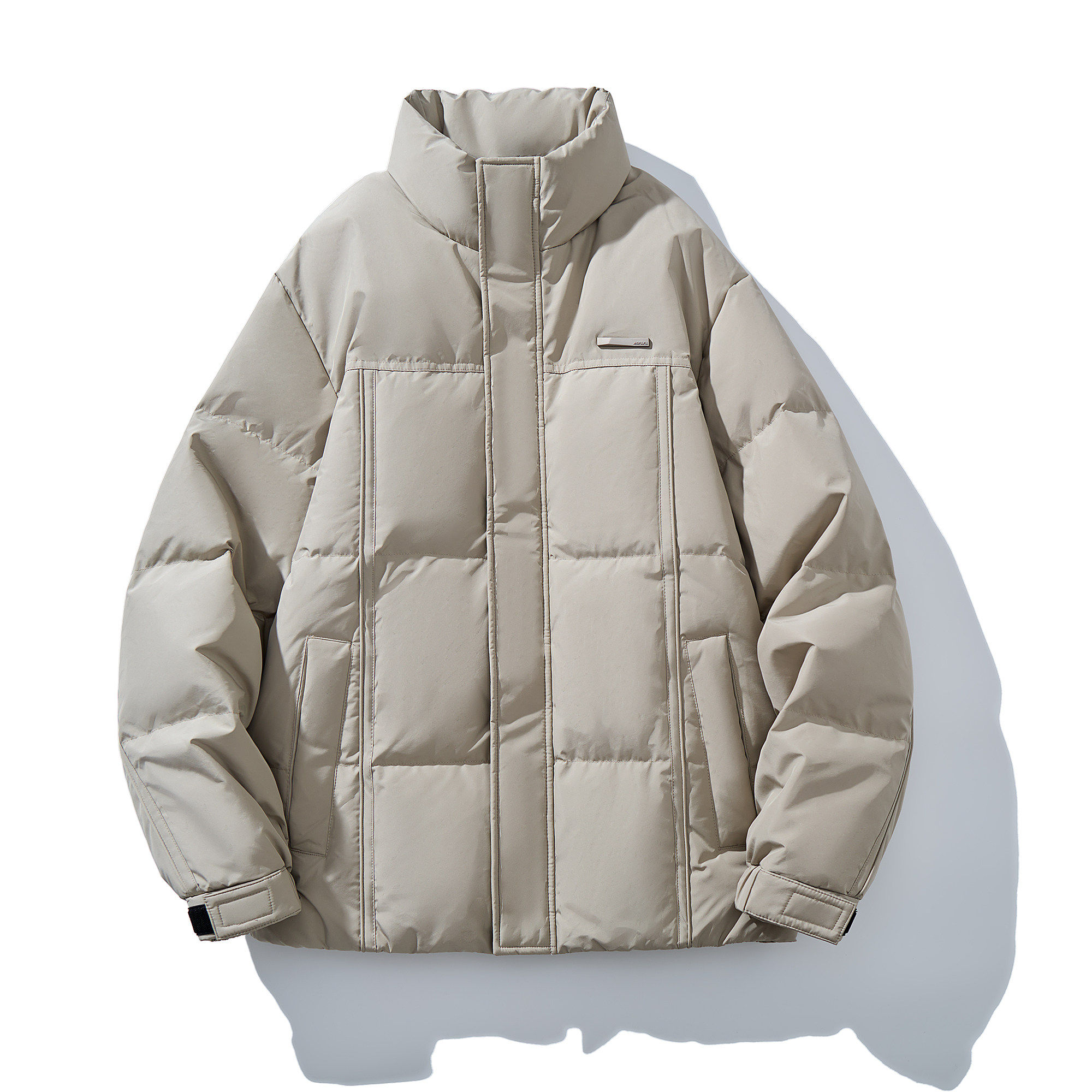 美式复古加厚立领短款羽绒服男冬季保暖百搭合身90鸭绒面包服外套,男装,羽绒服,淘宝优惠券,粉丝福利购,淘宝优惠卷