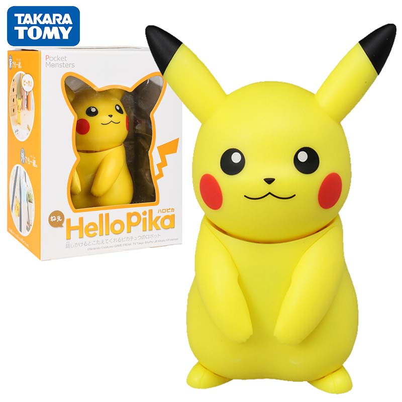 TOMY多美卡精灵宝可梦皮卡丘公仔玩具Hello Pika玩偶手办发声周边图片