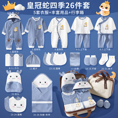 婴儿衣服新生儿礼盒秋冬套装初生满月蛇宝宝出生见面礼物用品大全