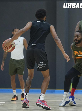 UH运动速干篮球短裤男夏季健身训练透气排汗美式五分裤不过膝球裤