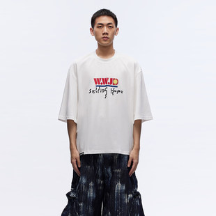 [В наличии NAMESAKE Mayo oversize Courtside Tee WWJD белая свободная футболка мужская]