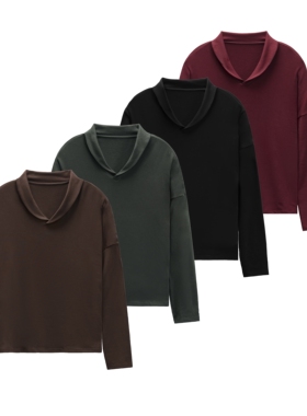 UPUP STREET 海鸥领Polo轻薄舒适羊绒打底衫松弛感老钱风通勤单品